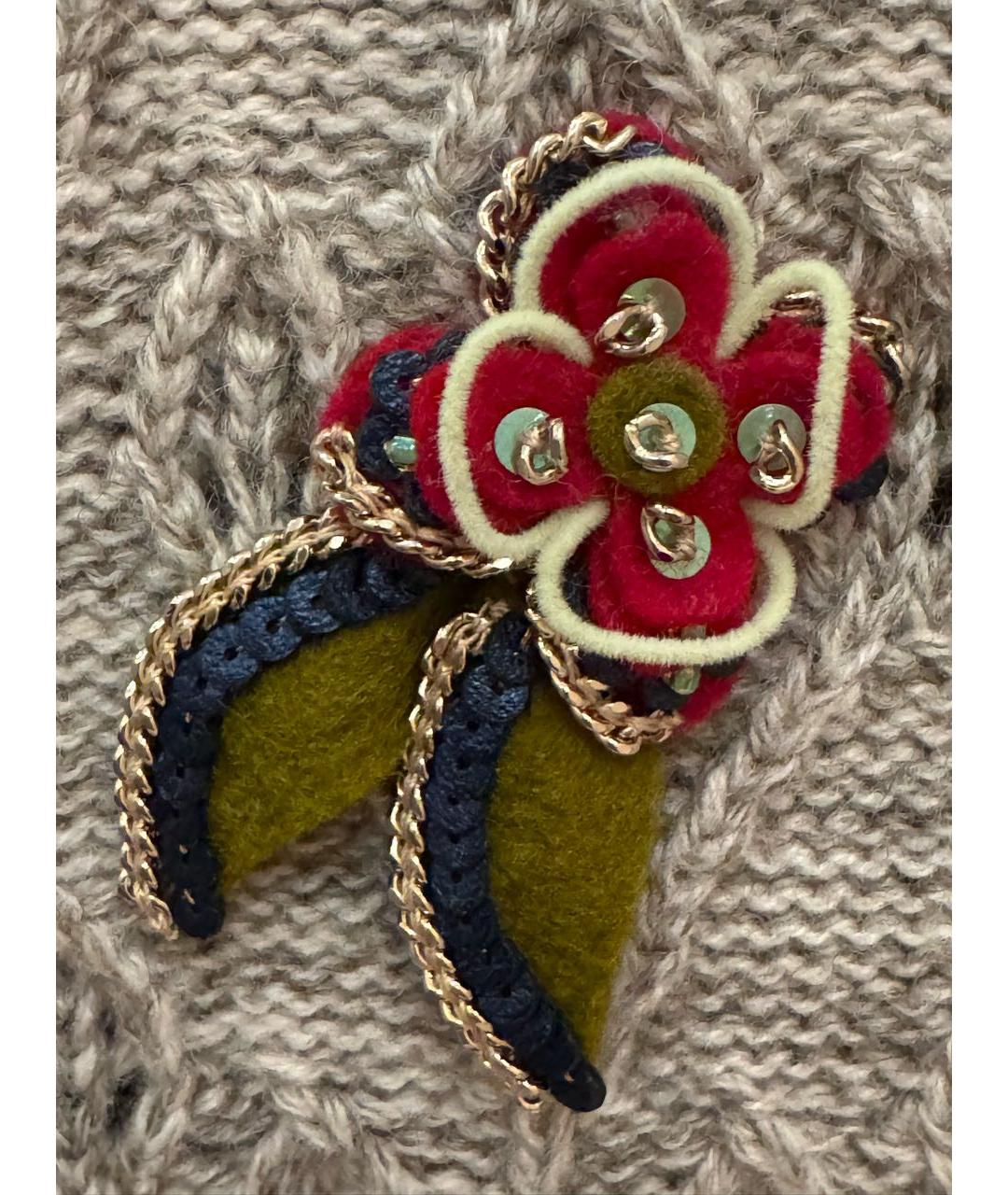 CHANEL Серый шерстяной джемпер / свитер, фото 4