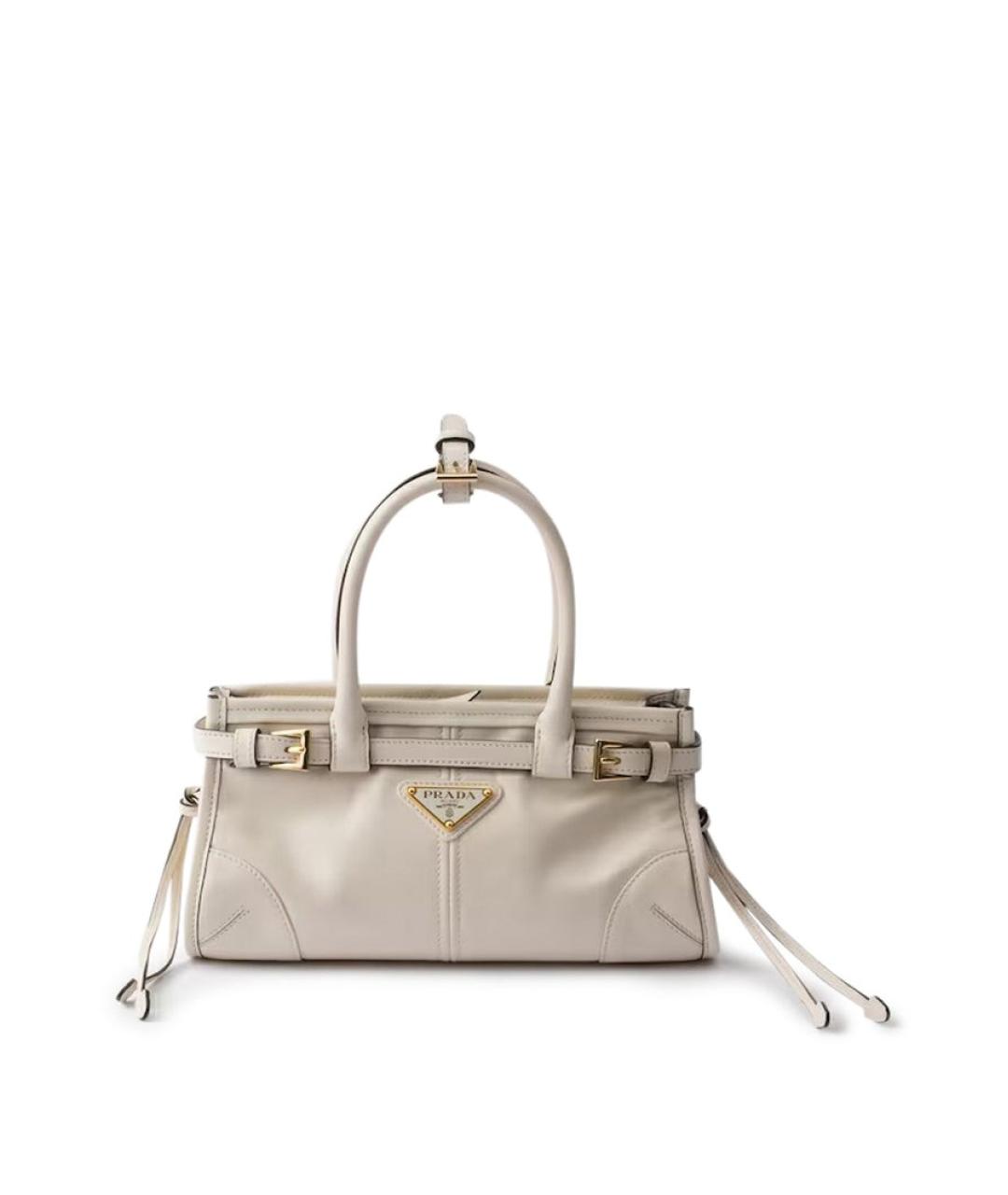 PRADA Бежевая кожаная сумка через плечо, фото 1