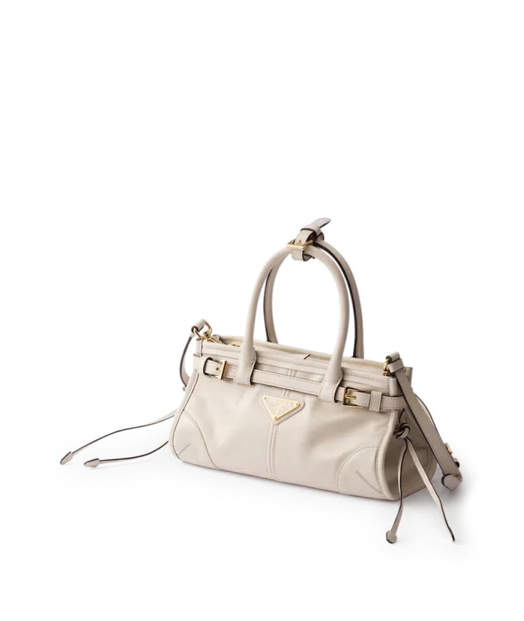 PRADA Бежевая кожаная сумка через плечо, фото 3