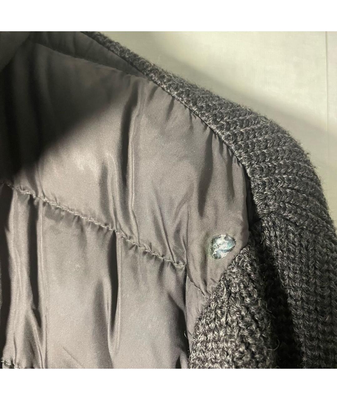 MONCLER Антрацитовый полиамидовый кардиган, фото 8