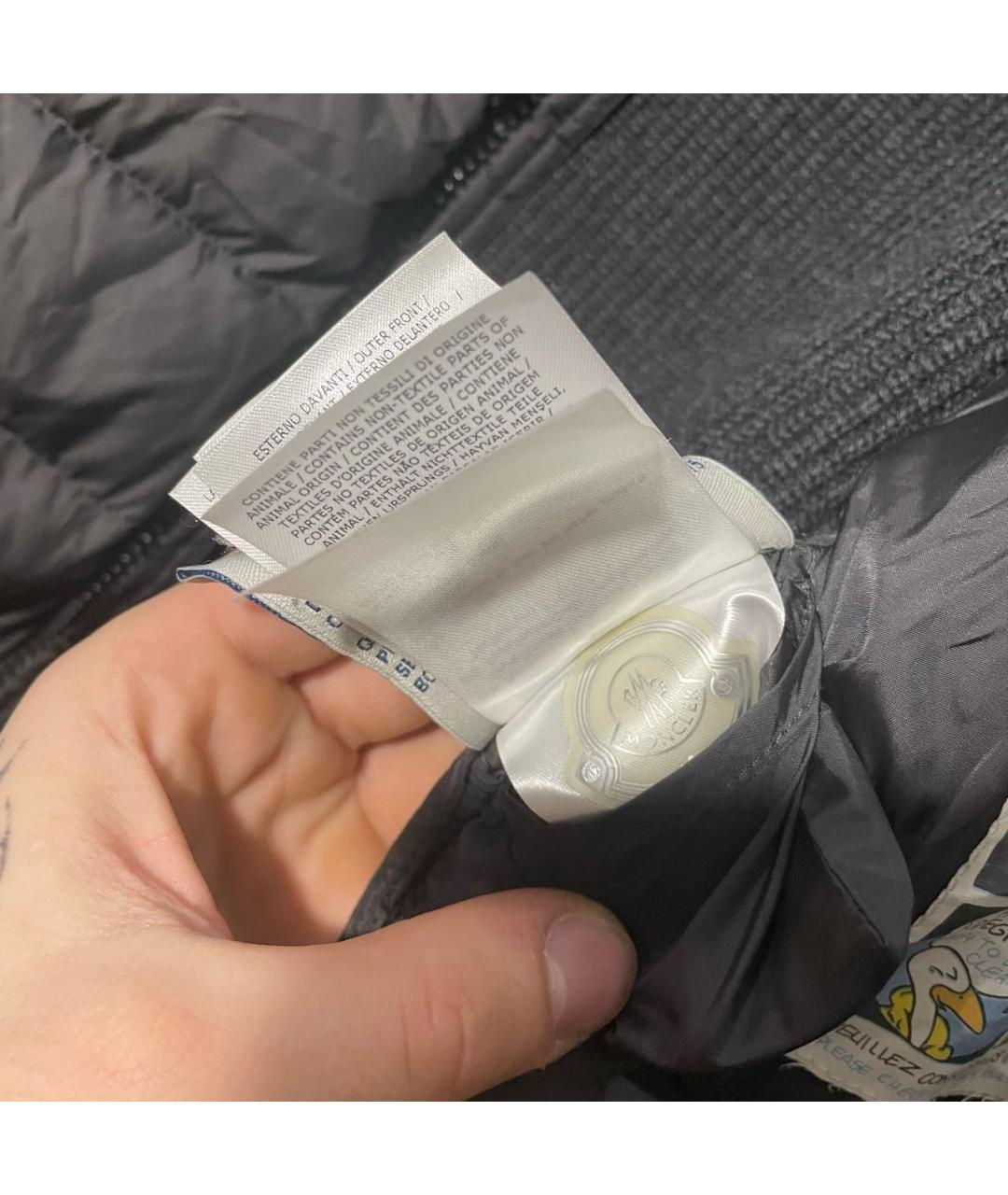 MONCLER Антрацитовый полиамидовый кардиган, фото 7