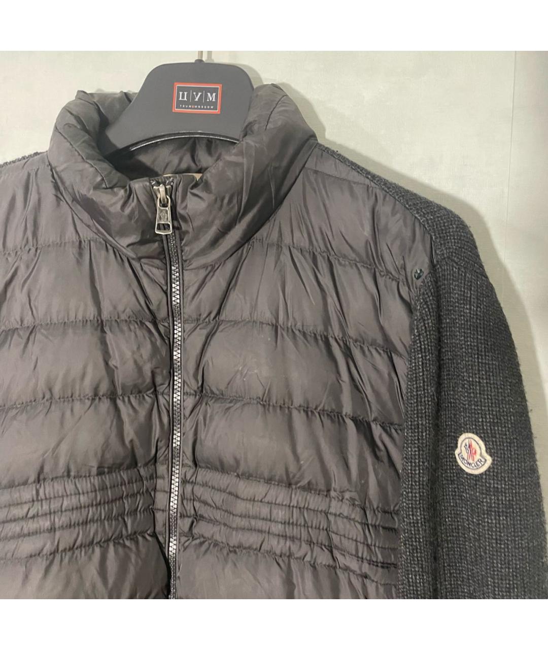 MONCLER Антрацитовый полиамидовый кардиган, фото 2