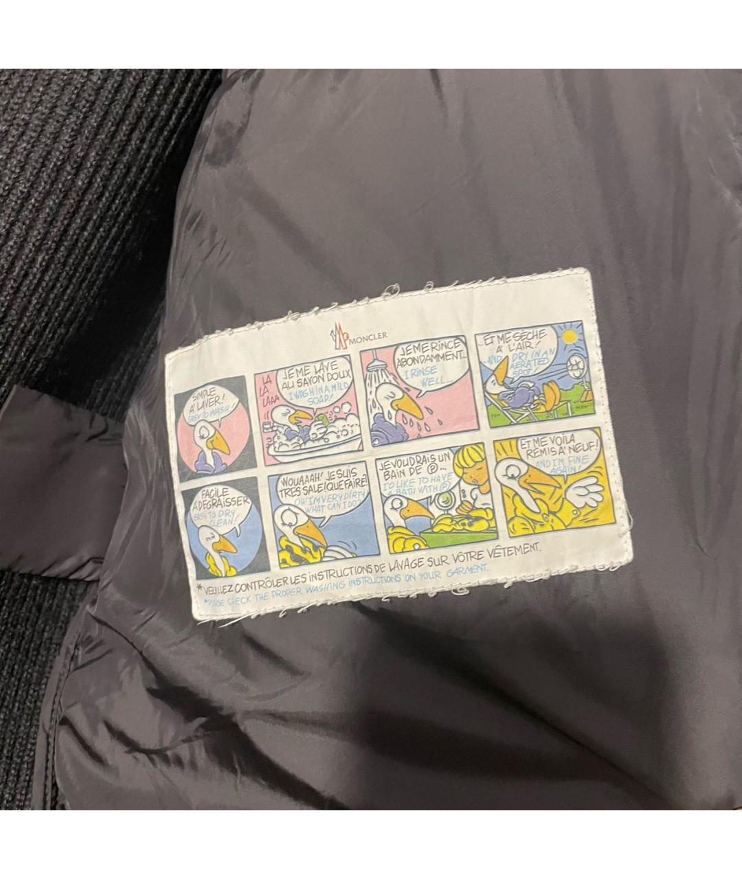 MONCLER Антрацитовый полиамидовый кардиган, фото 6