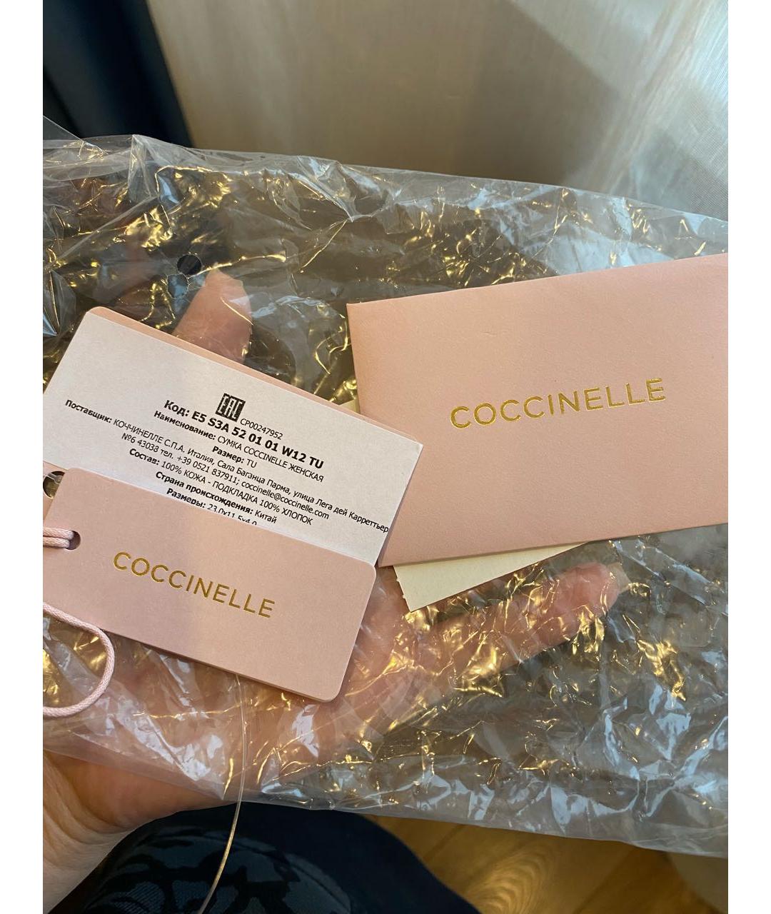 COCCINELLE Коричневая кожаная сумка через плечо, фото 7