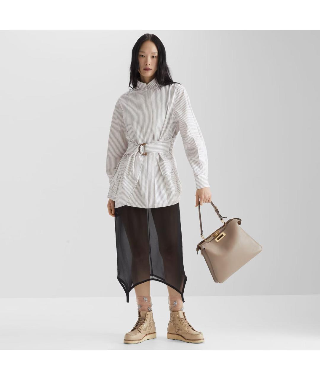 FENDI Черное вискозное повседневное платье, фото 7