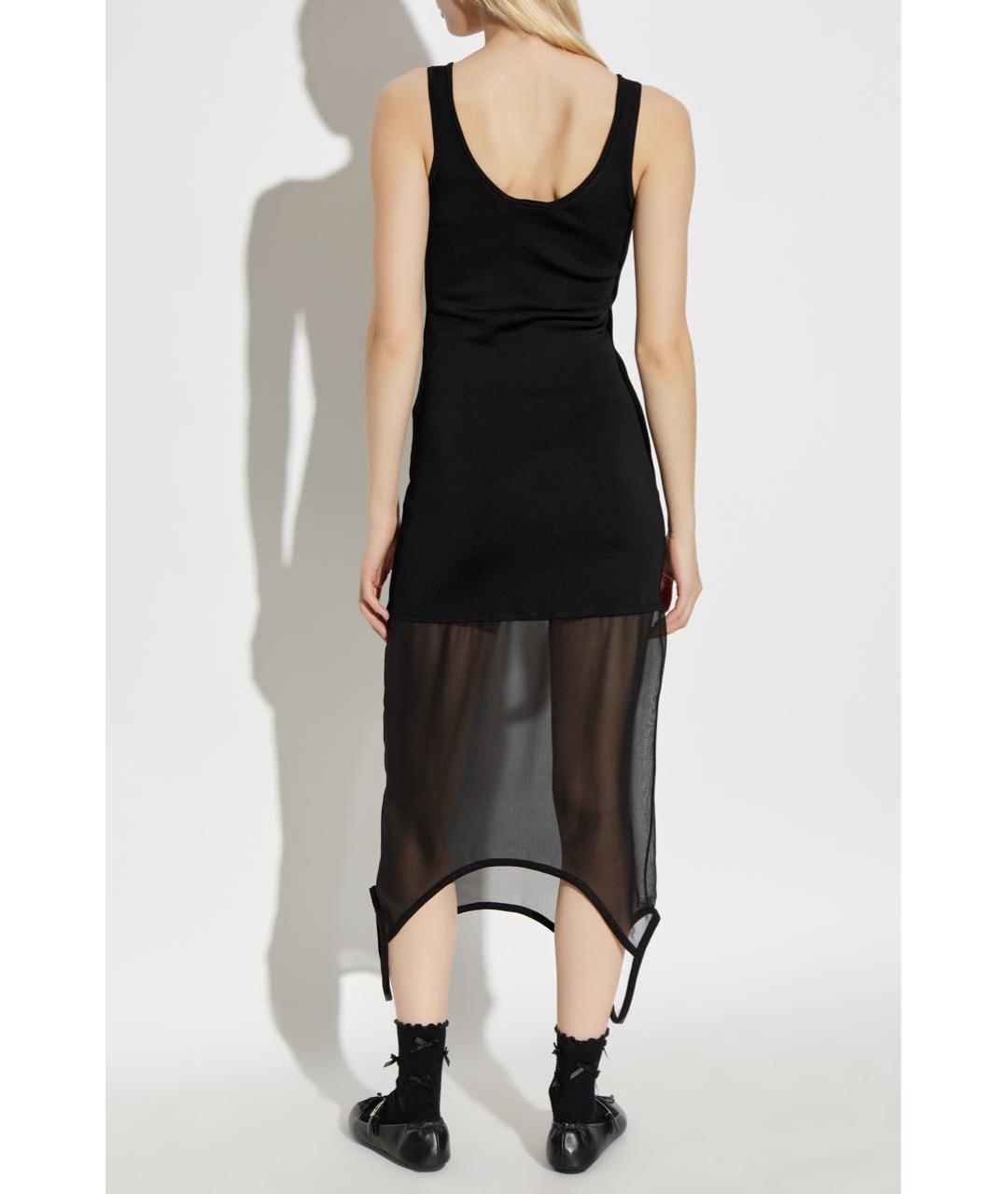 FENDI Черное вискозное повседневное платье, фото 4