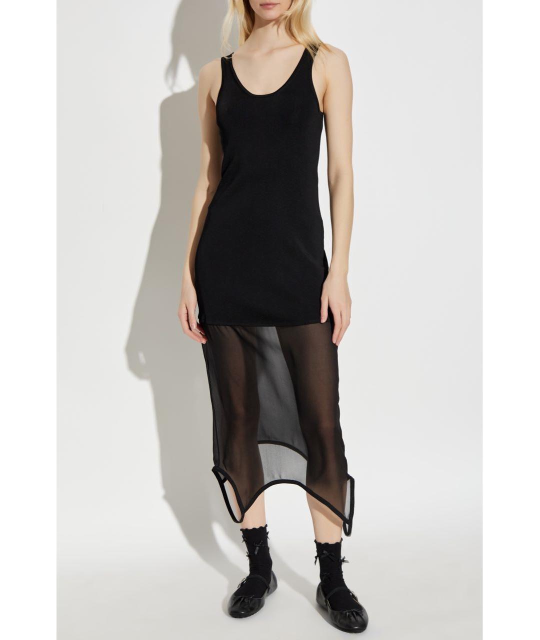 FENDI Черное вискозное повседневное платье, фото 3