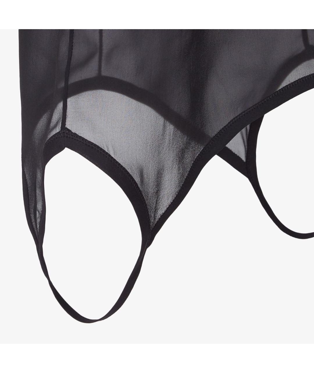 FENDI Черное вискозное повседневное платье, фото 6