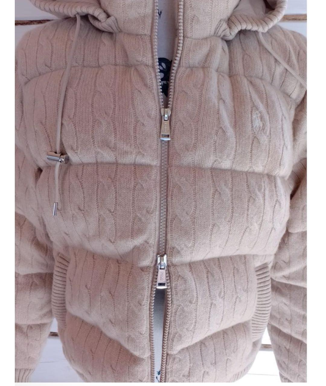 POLO RALPH LAUREN Бежевый кашемировый пуховик, фото 3