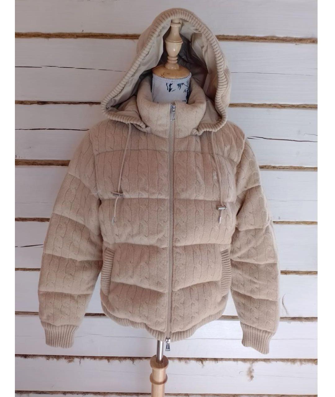 POLO RALPH LAUREN Бежевый кашемировый пуховик, фото 8