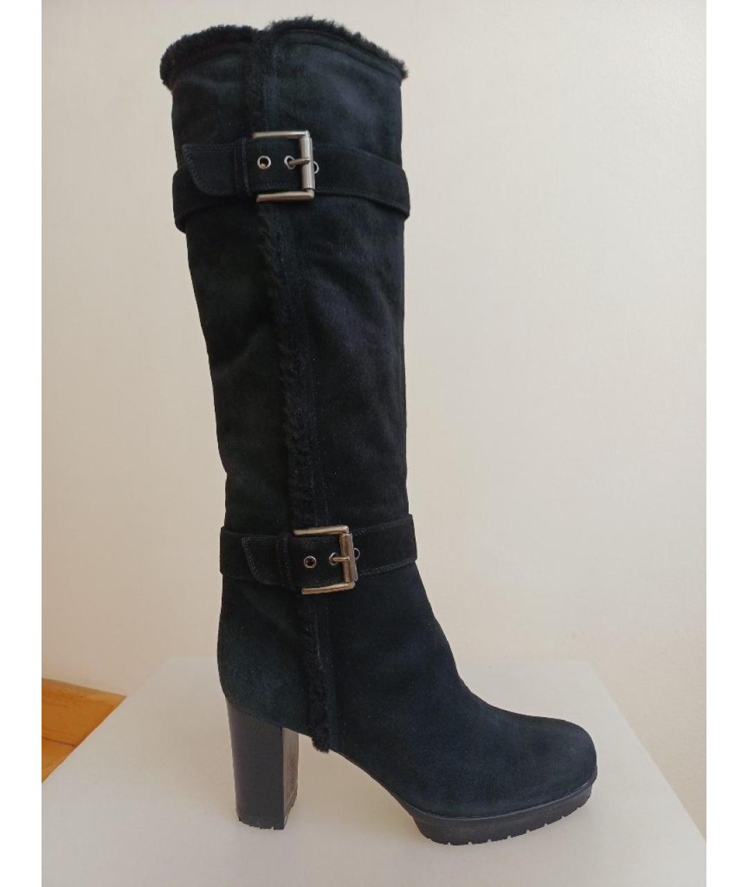 GIANVITO ROSSI Черные замшевые сапоги, фото 8