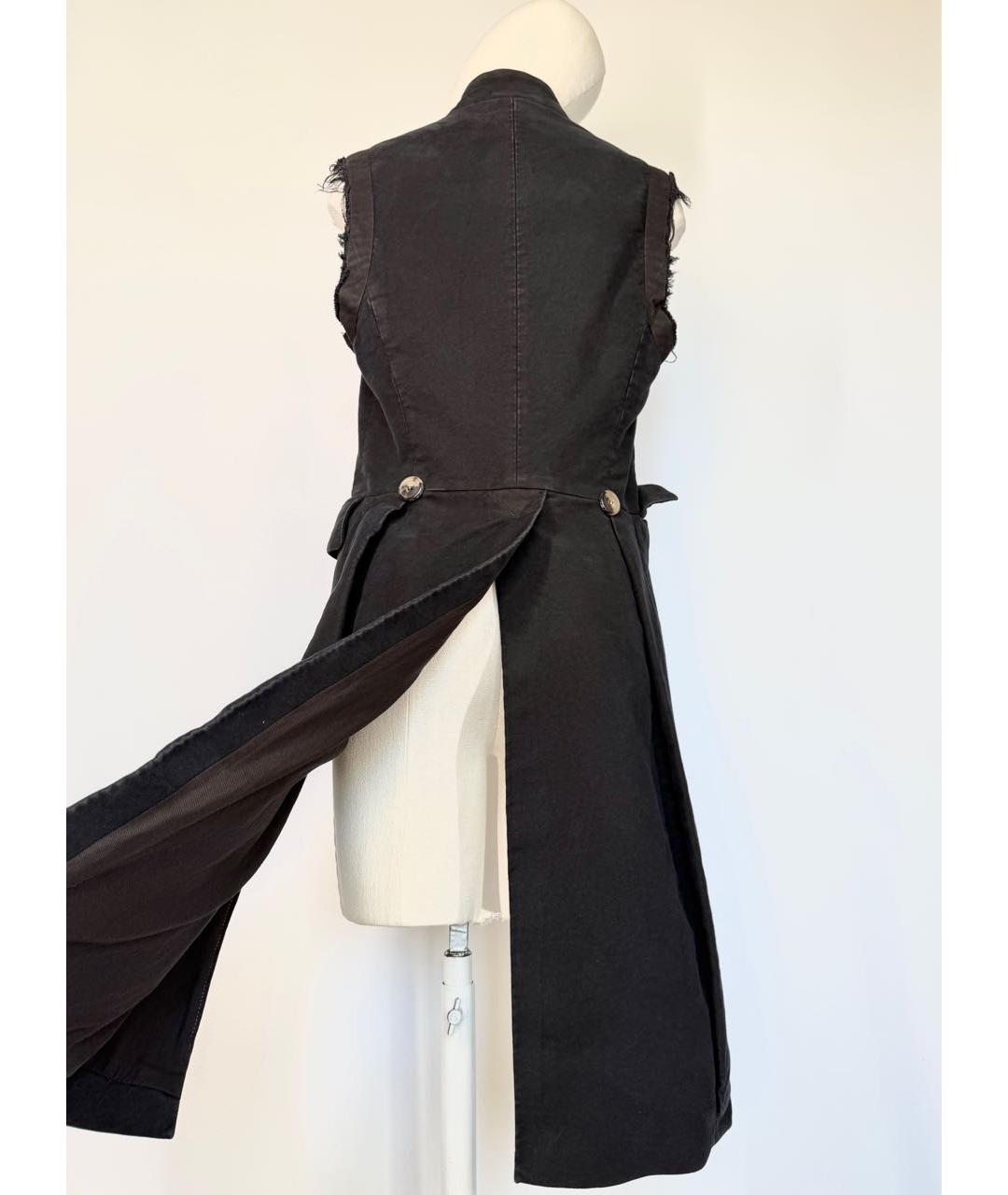 DRIES VAN NOTEN Антрацитовый хлопковый жилет, фото 2