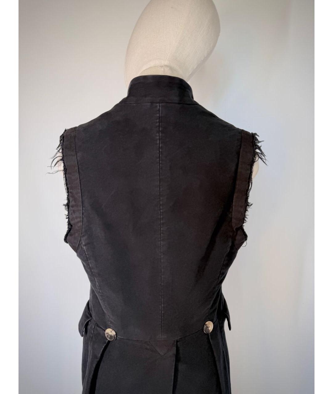 DRIES VAN NOTEN Антрацитовый хлопковый жилет, фото 5