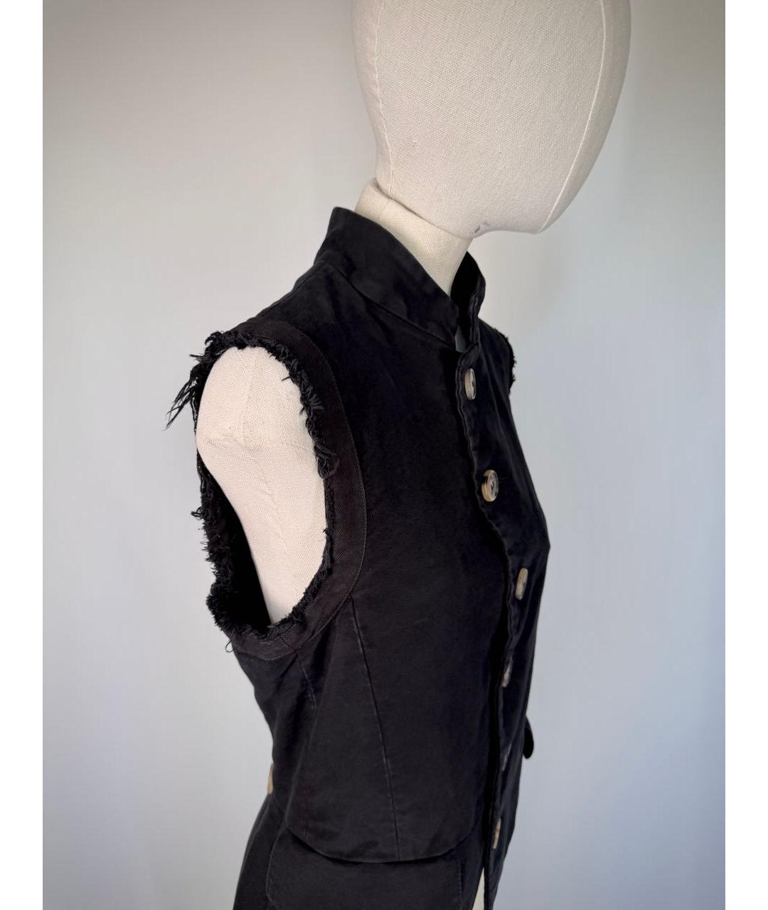 DRIES VAN NOTEN Антрацитовый хлопковый жилет, фото 6