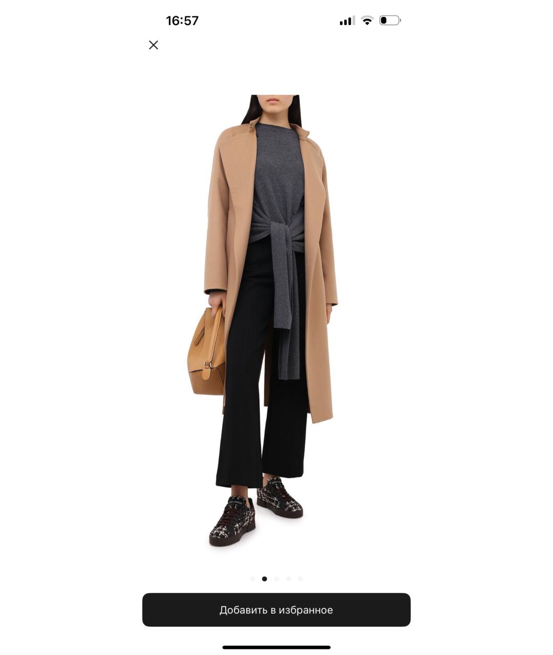 DOLCE&GABBANA Коричневые текстильные кеды, фото 6