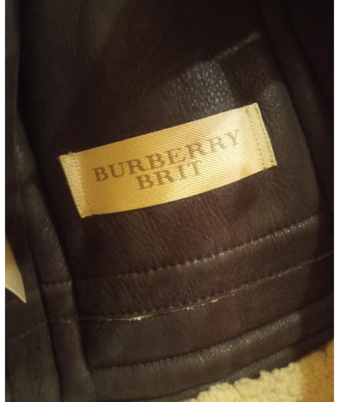 BURBERRY Бежевая меховая дубленка, фото 4