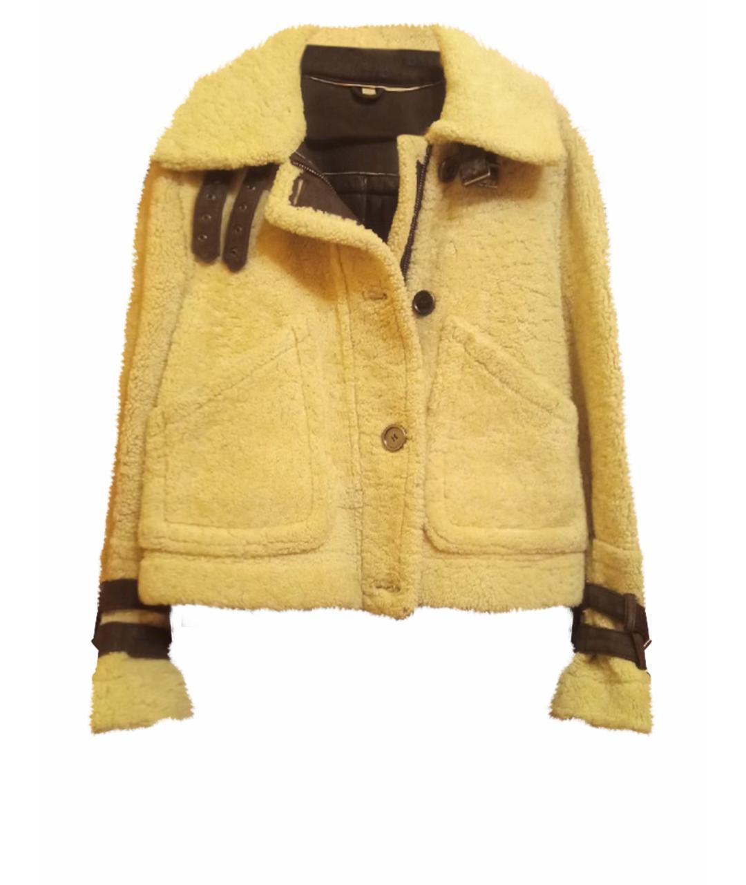 BURBERRY Бежевая меховая дубленка, фото 1