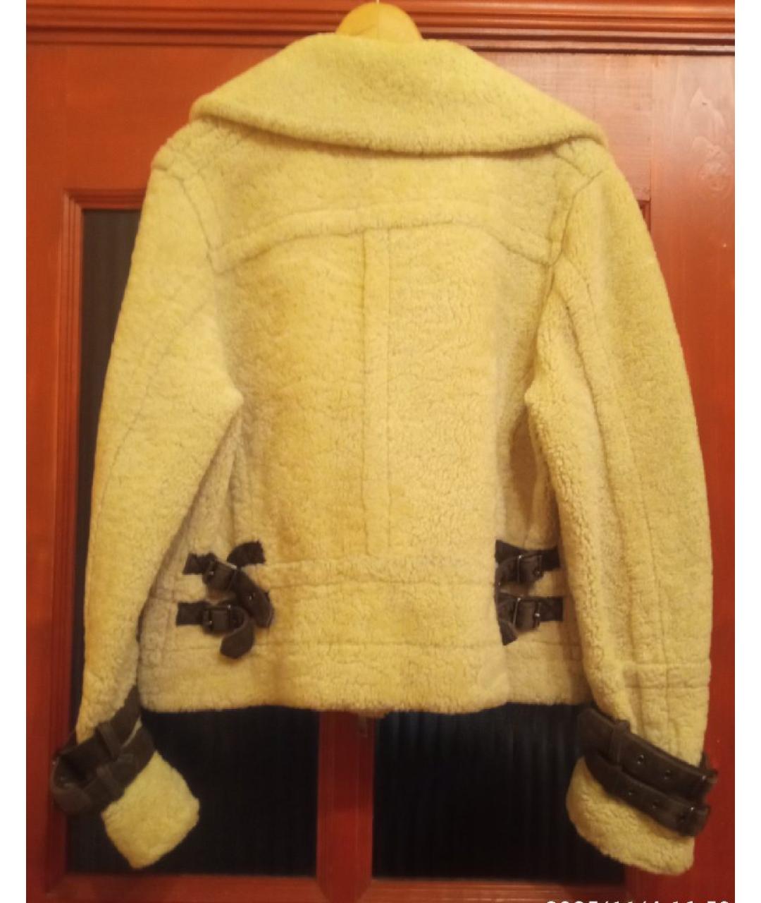 BURBERRY Бежевая меховая дубленка, фото 2