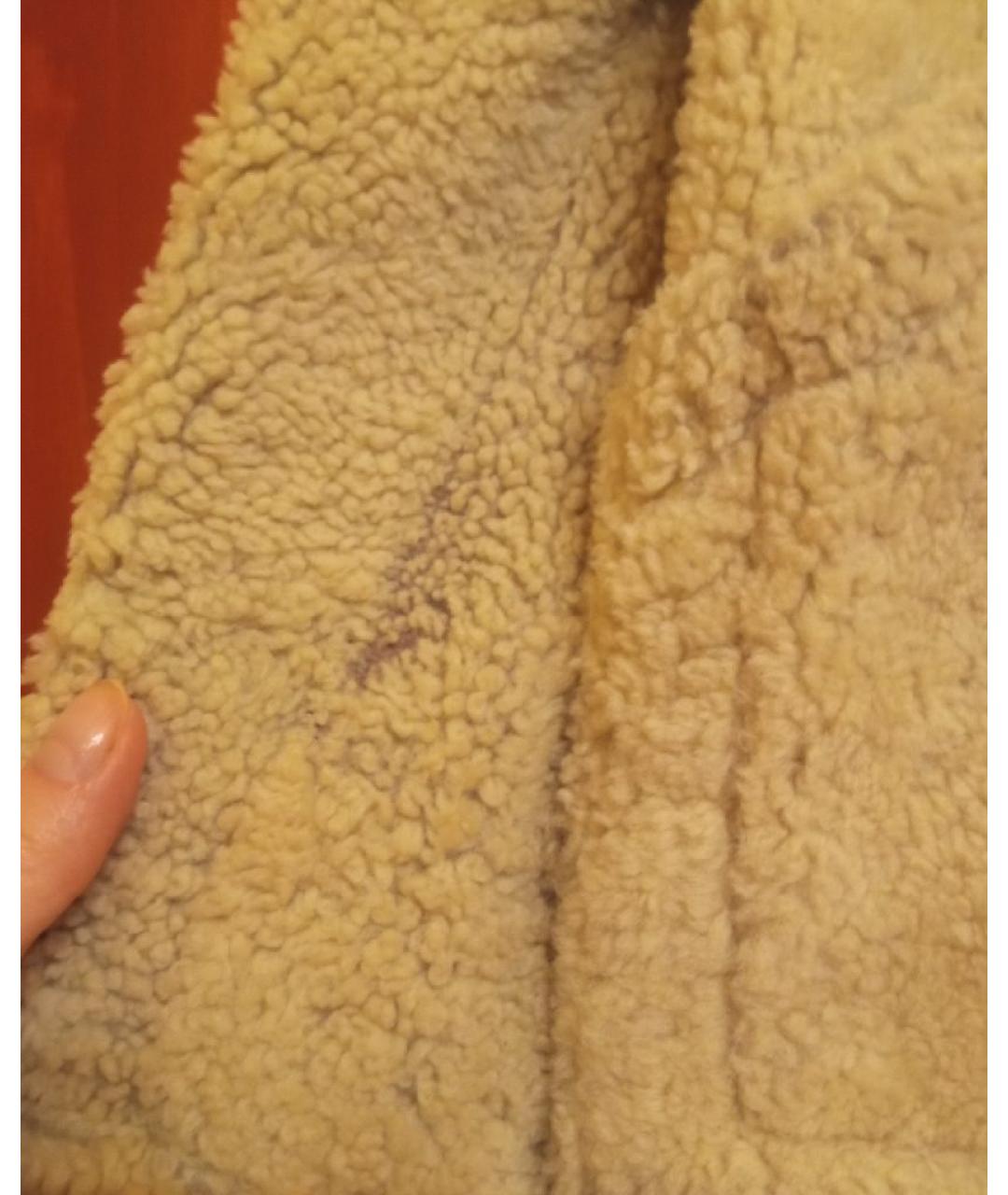 BURBERRY Бежевая меховая дубленка, фото 6