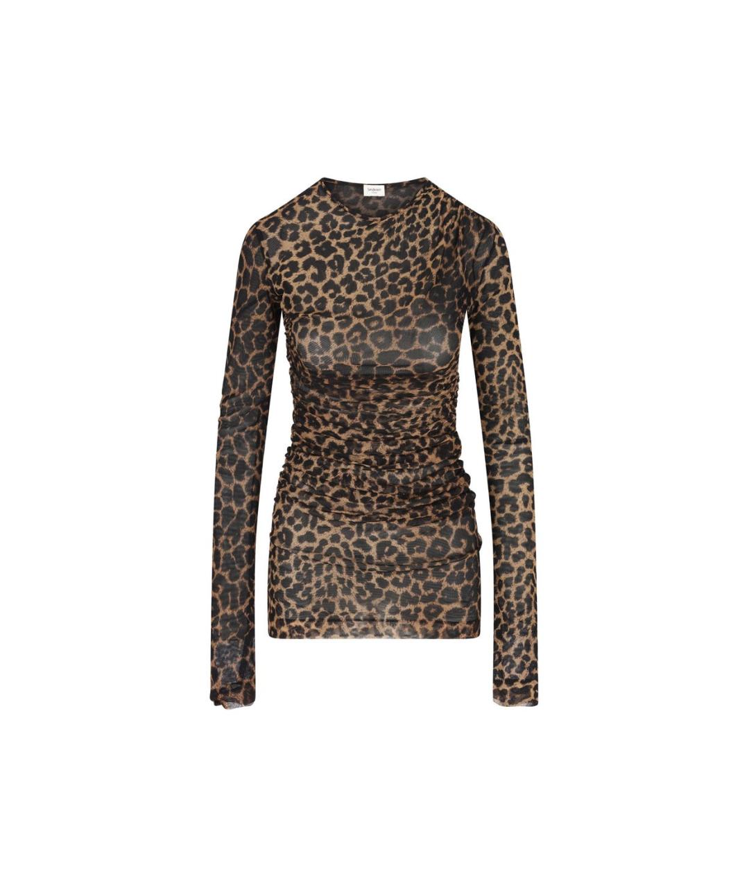 SAINT LAURENT Коричневое повседневное платье, фото 1