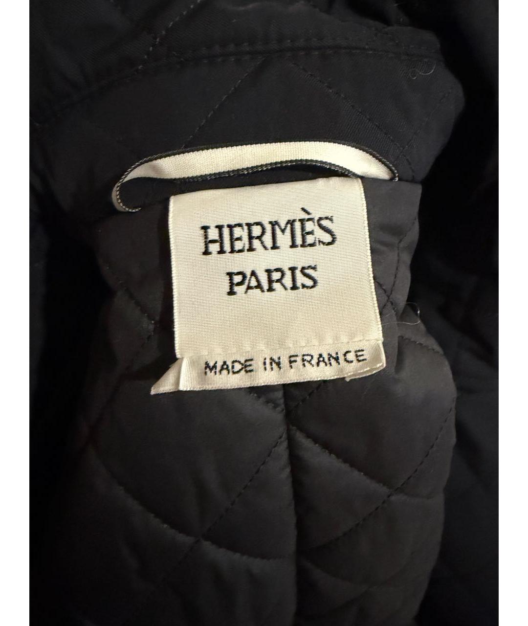 HERMES Черная шерстяная куртка, фото 4