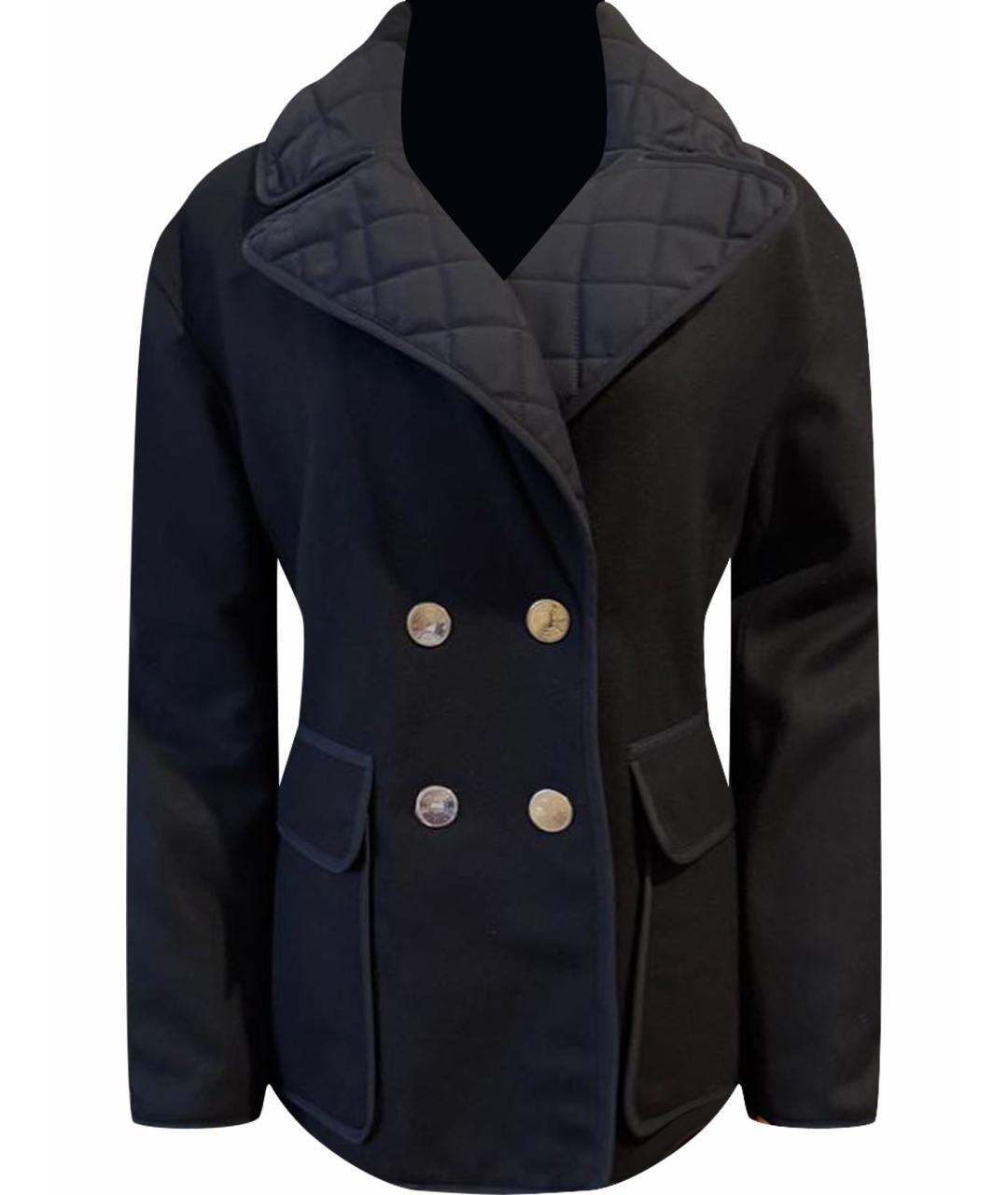 HERMES Черная шерстяная куртка, фото 1