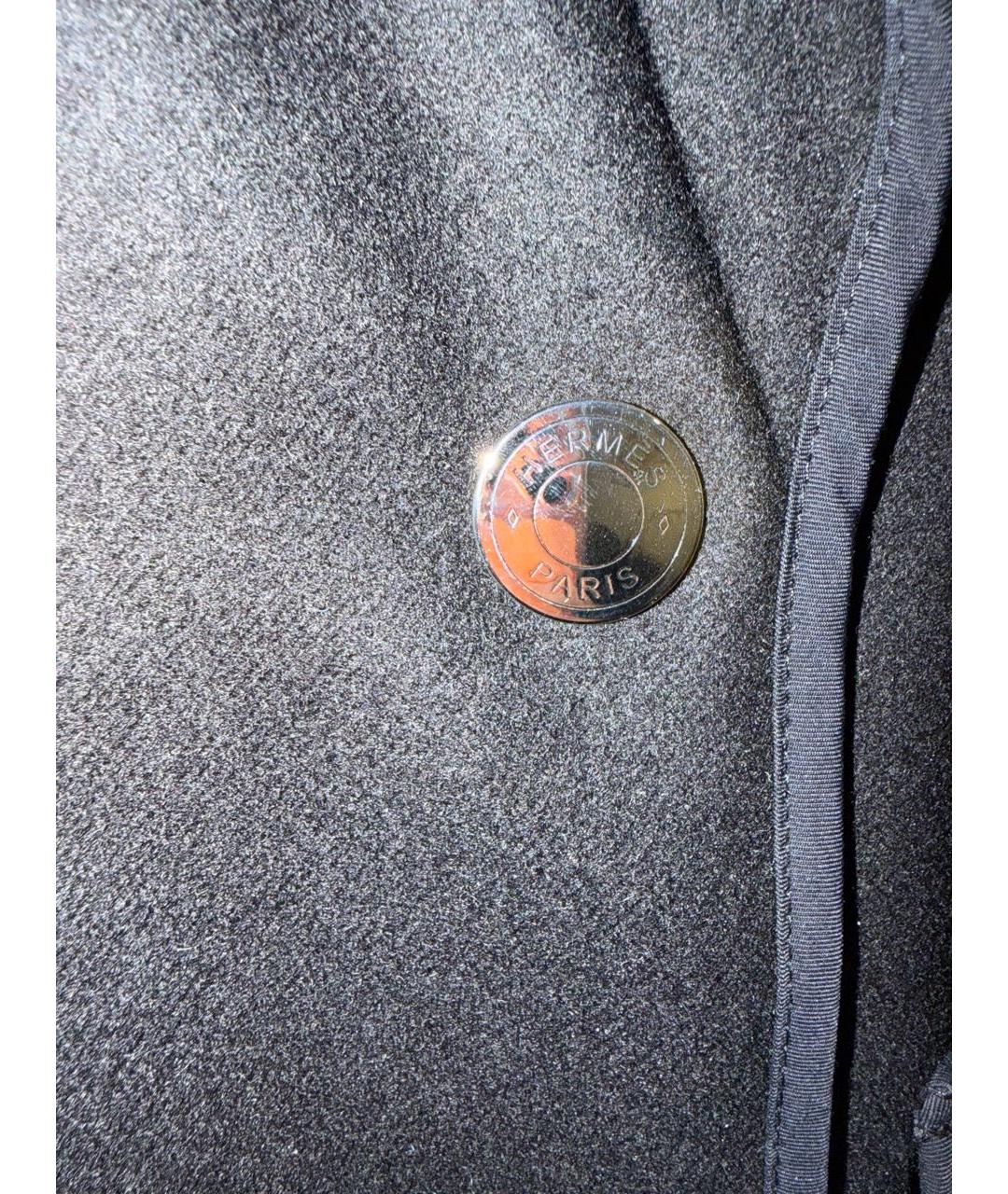 HERMES Черная шерстяная куртка, фото 5