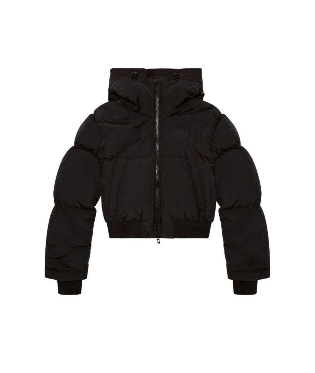 DIESEL Черный полиэстеровый пуховик, фото 1