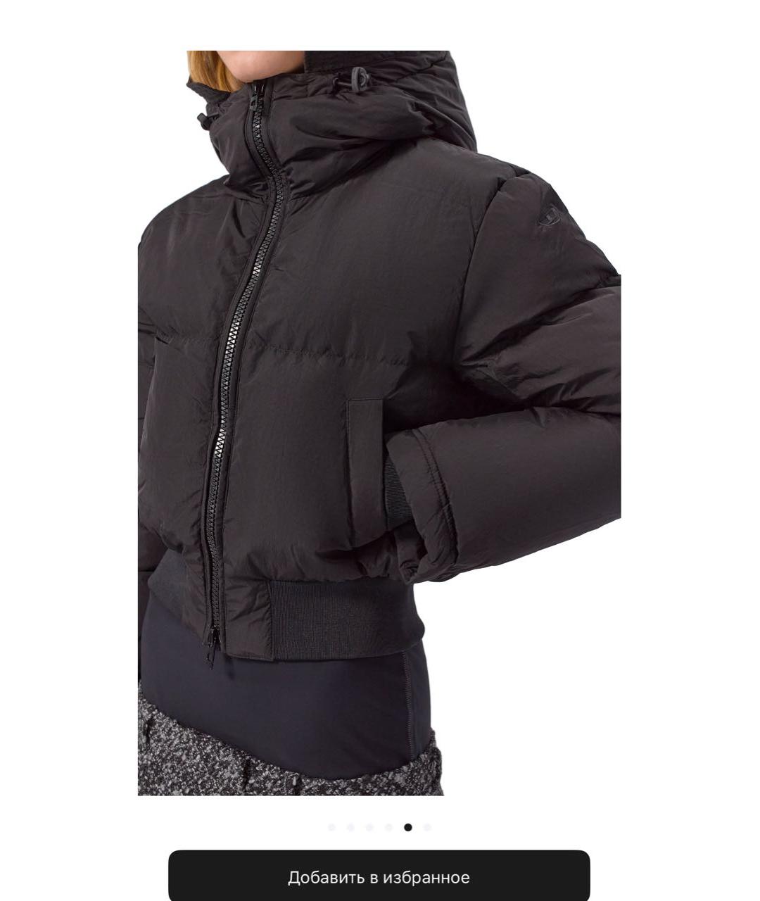 DIESEL Черный полиэстеровый пуховик, фото 3