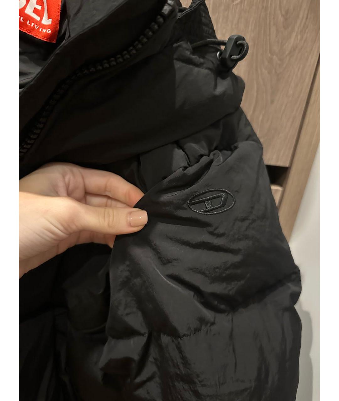 DIESEL Черный полиэстеровый пуховик, фото 7