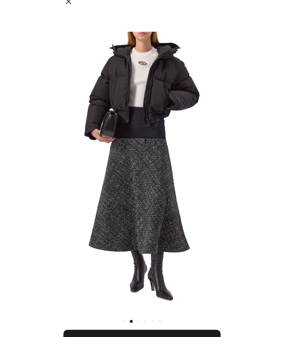 DIESEL Черный полиэстеровый пуховик, фото 5