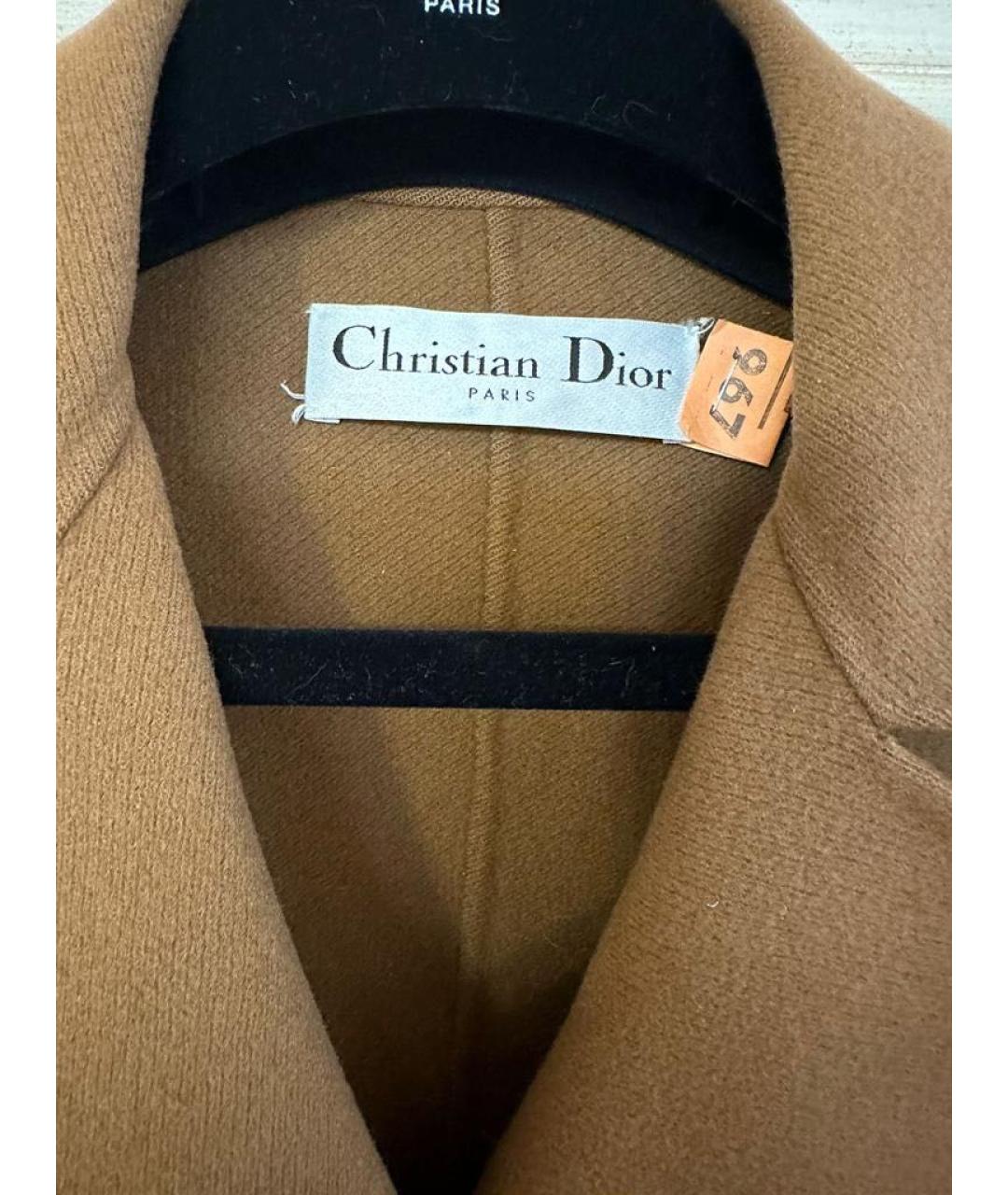 CHRISTIAN DIOR Бежевое кашемировое пальто, фото 5