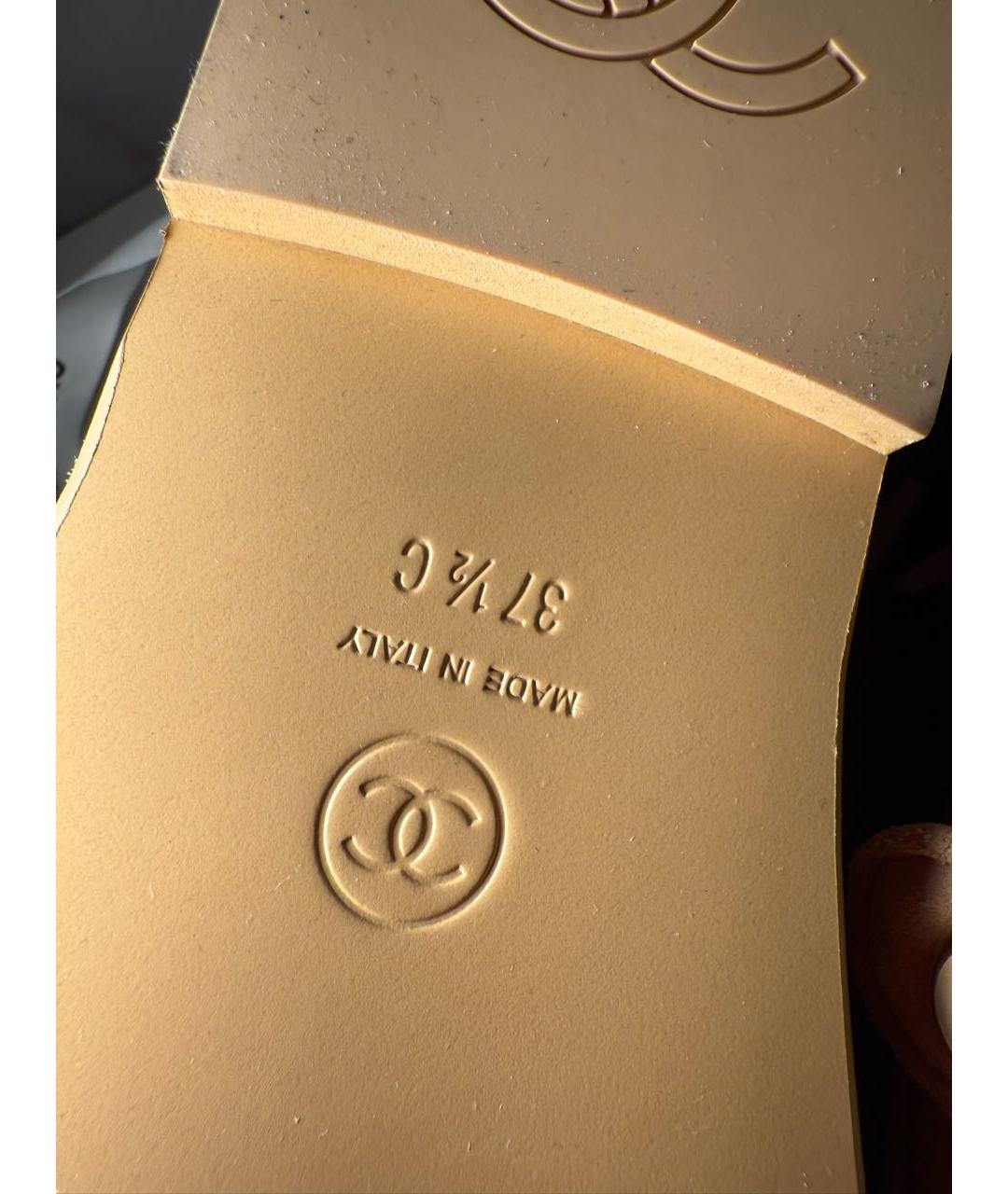 CHANEL Бежевые замшевые балетки, фото 4