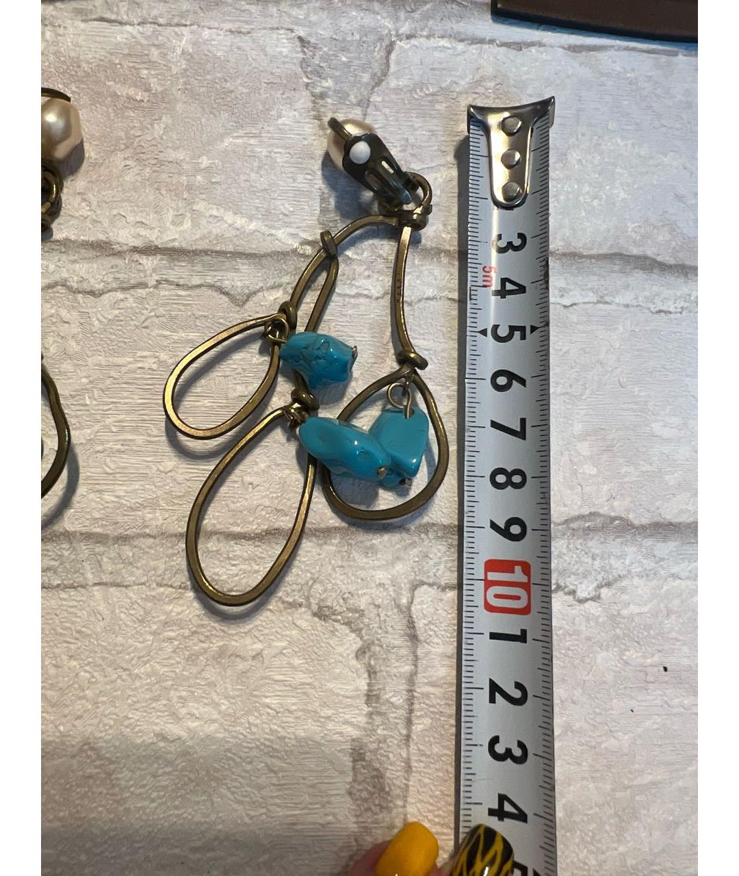 MARNI Бирюзовые металлические клипсы, фото 5