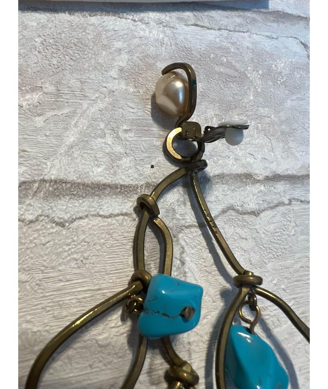MARNI Бирюзовые металлические клипсы, фото 3