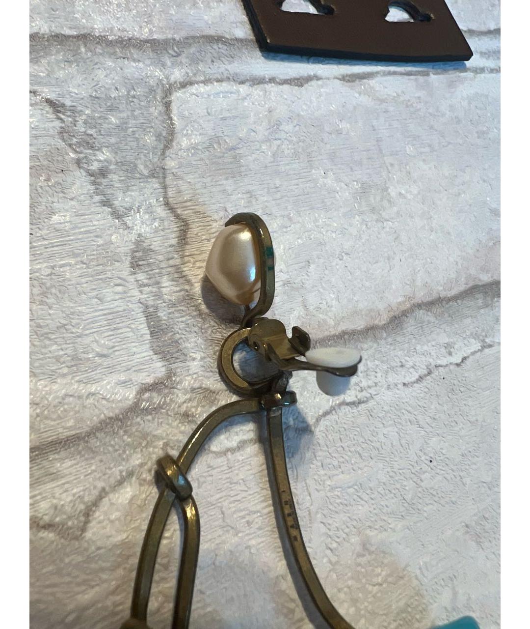 MARNI Бирюзовые металлические клипсы, фото 4