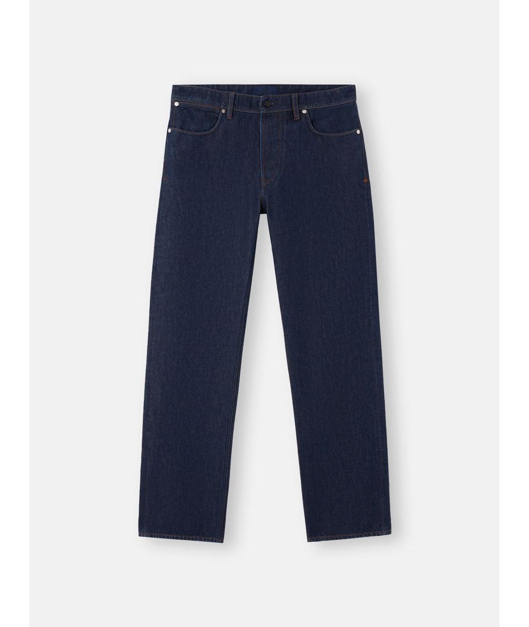 STONE ISLAND Темно-синие хлопковые прямые джинсы, фото 8