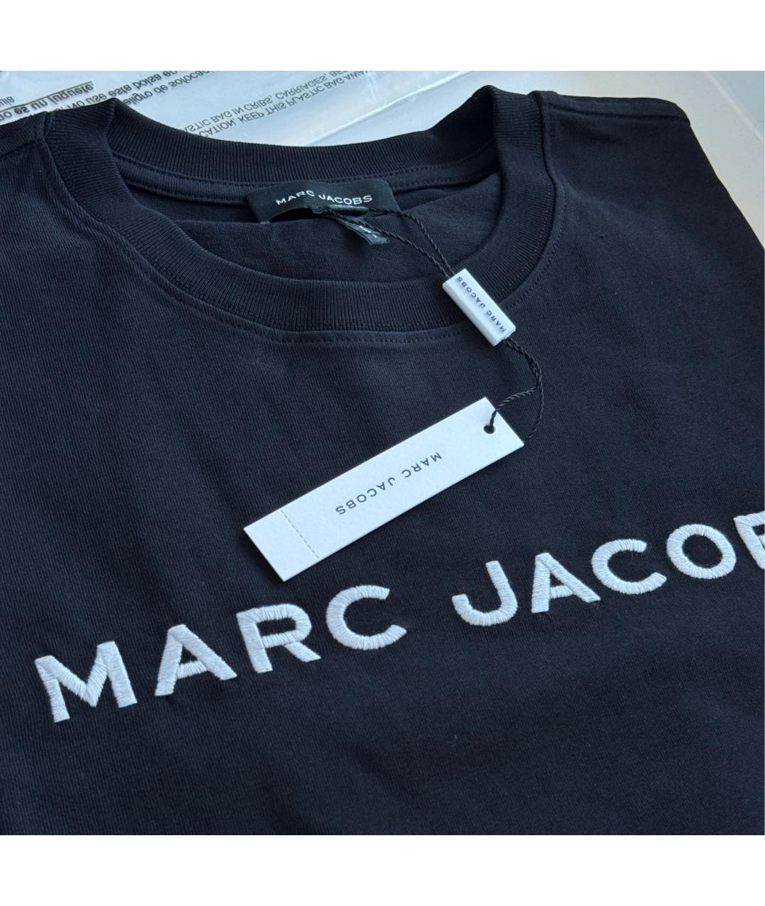 MARC JACOBS Черная хлопковая футболка, фото 3