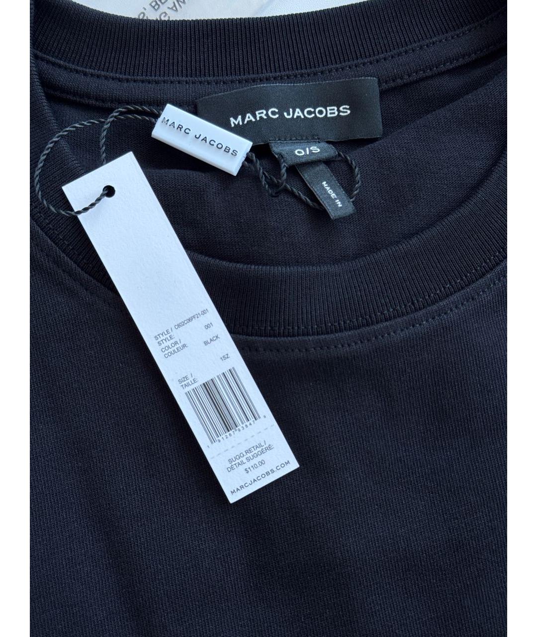 MARC JACOBS Черная хлопковая футболка, фото 4