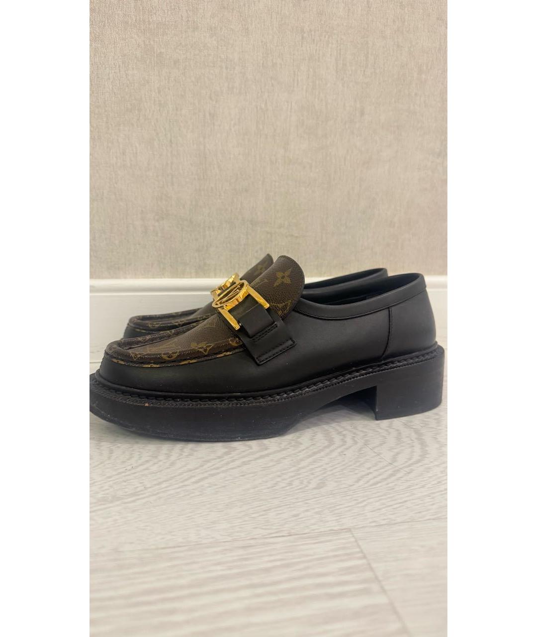 LOUIS VUITTON Коричневые кожаные лоферы, фото 5
