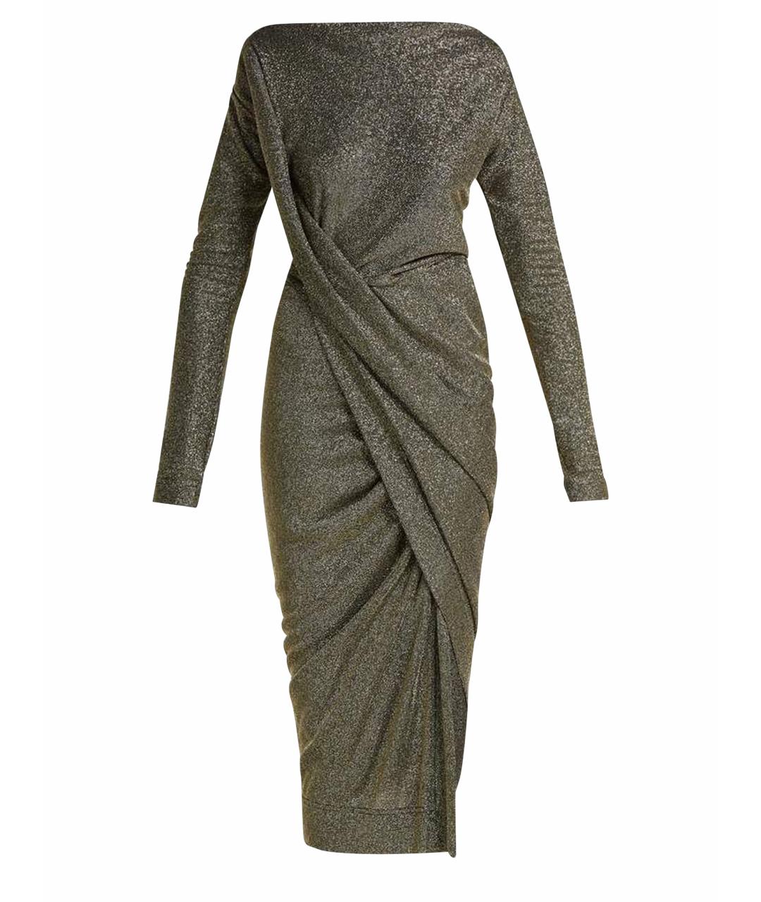 VIVIENNE WESTWOOD Золотое вискозное коктейльное платье, фото 1