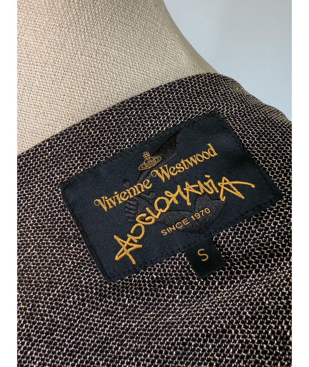 VIVIENNE WESTWOOD Золотое вискозное коктейльное платье, фото 7