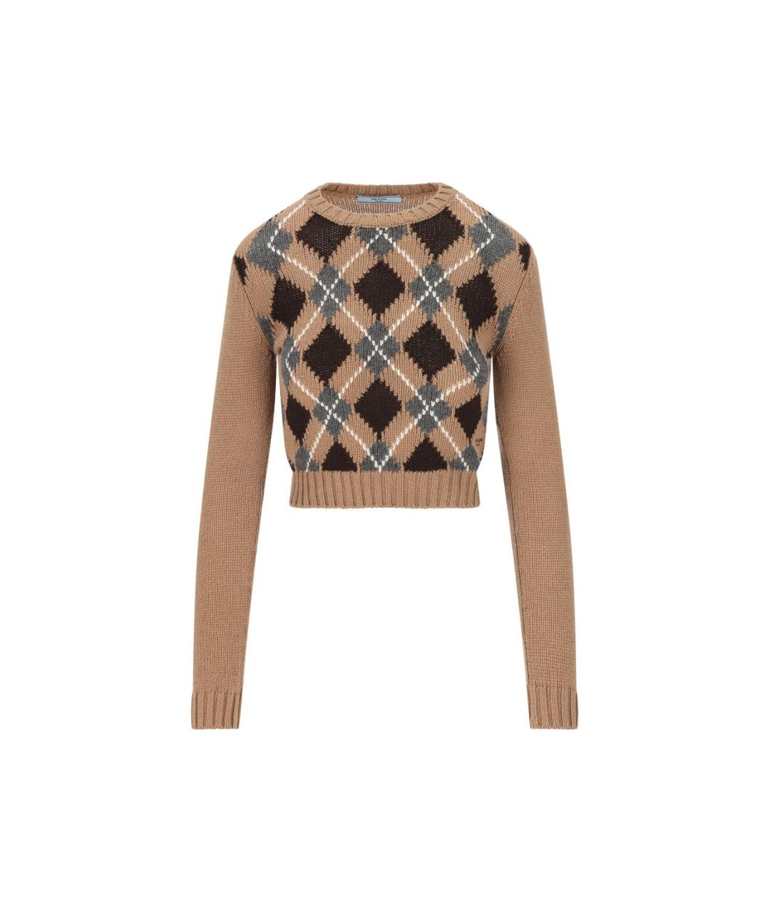 PRADA Коричневый кашемировый джемпер / свитер, фото 1