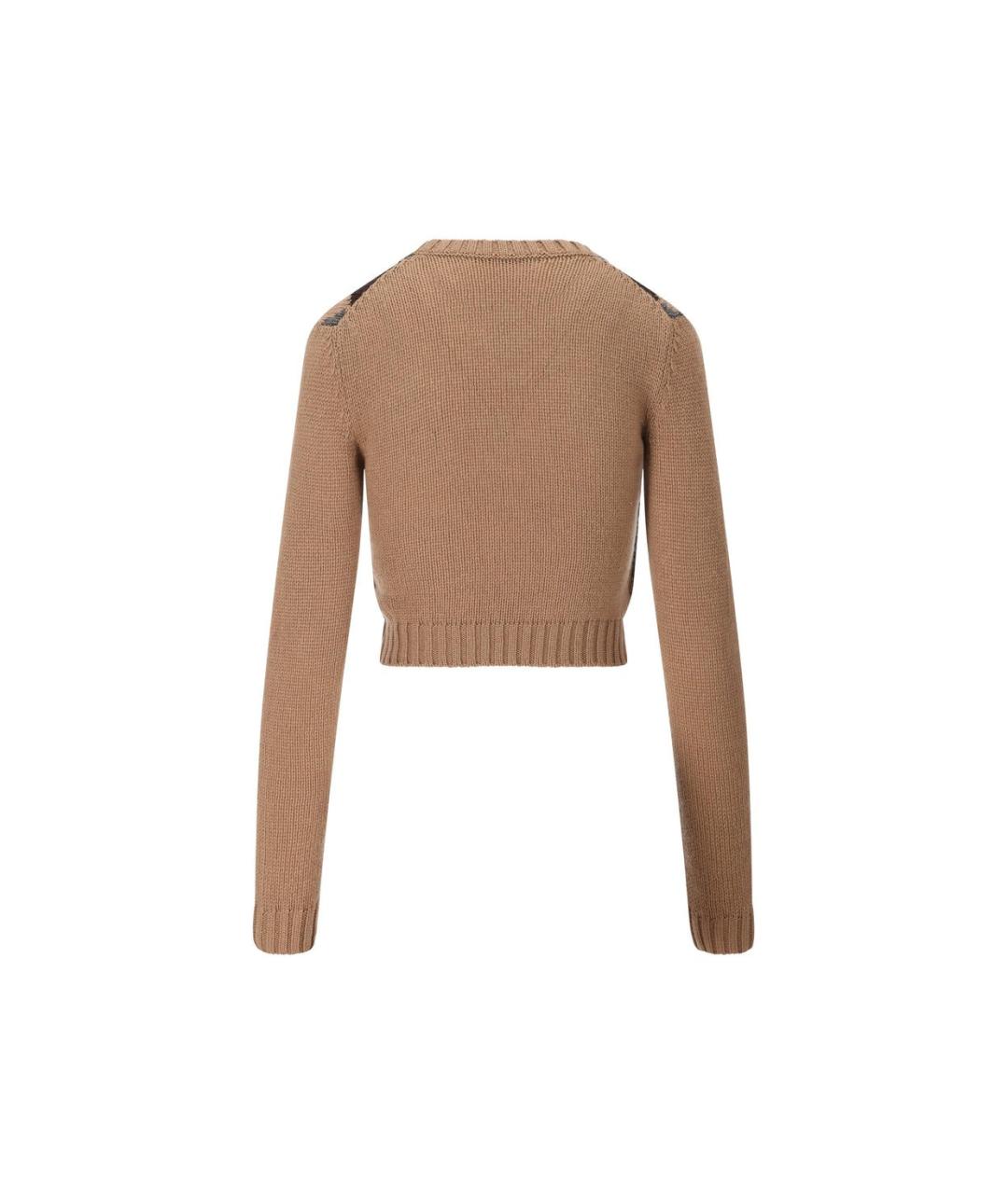 PRADA Коричневый кашемировый джемпер / свитер, фото 2