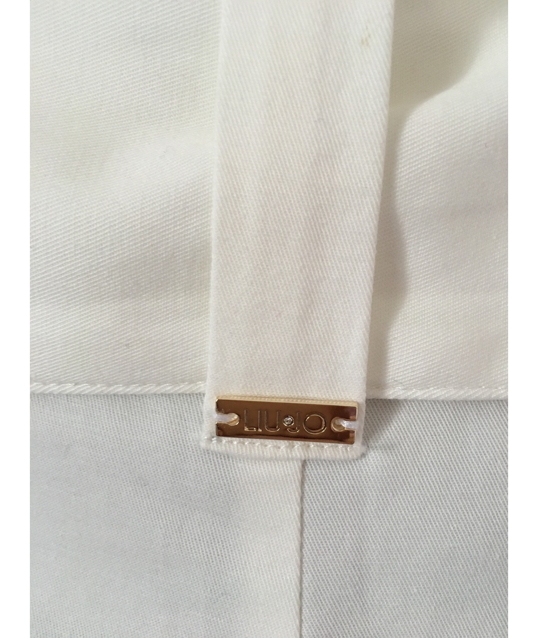 LIU JO Белые хлопковые прямые брюки, фото 6