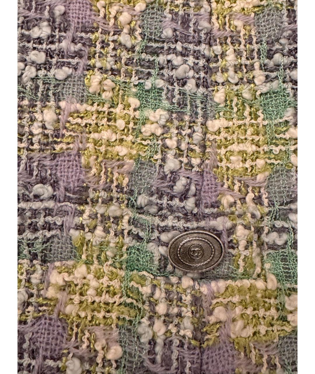 CHANEL Салатовый твидовый жилет, фото 4