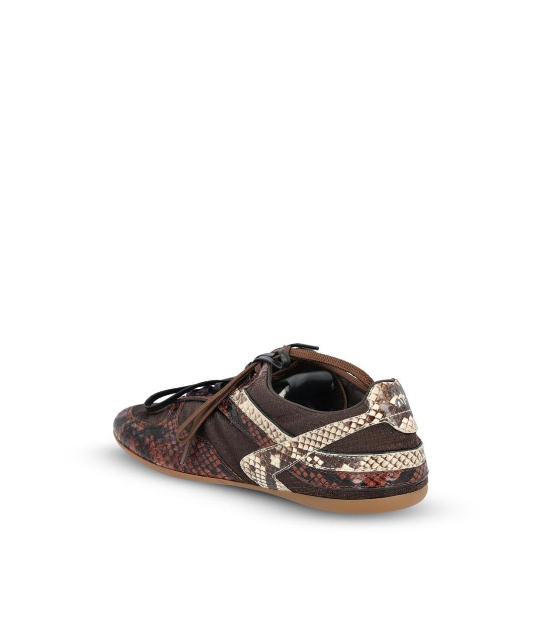 MIU MIU Коричневые синтетические кроссовки, фото 3
