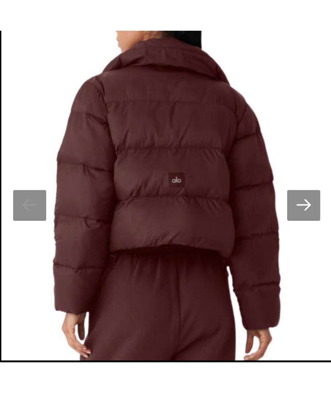 ALO YOGA Коричневая полиэстеровая куртка, фото 3