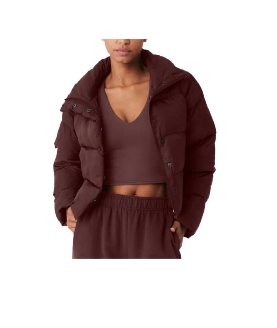ALO YOGA Коричневая полиэстеровая куртка, фото 2
