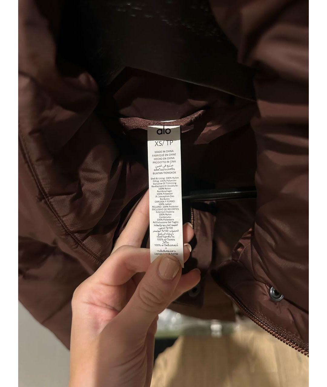 ALO YOGA Коричневая полиэстеровая куртка, фото 7
